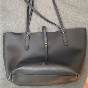 Coach navy tote bag